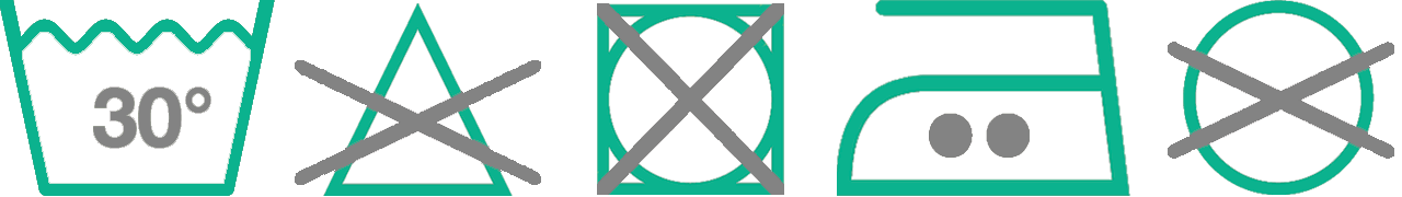 Pflegesymbole 30°